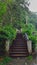 Stairs To The Kathu Waterfall In Beautiful Rain Forest