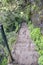 Stairs to Levada das 25 fontes, touristic hiking trail, Rabacal, Madeira island