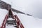 Stairs to the living blocks, after heavy snowfall Nuuk , Greenland