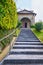 The stairs to old Aldesago Church, Lugano, Switzerland