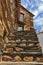 Stairs of a typical schist house in Portugal