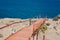 Stairs in a viewpoint in Puerto Piramides