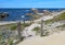 Stairs and walkway to Asilomar State beach in Pacific Grove, Cal