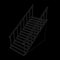 Stairway. 3d Vector outline illustration