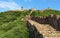 Stairway at anciet Great wall of India near Amar Fort in Rajasthan, India.