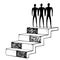 Stairway black and white and men on top. Sketch illustration.