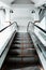 Stairway Electric Escalator of Exhibition Buildings Hall , Modern Indoor Escalators and Interior Decoration in Shopping Mall.