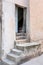 Stairway entrance to old mediterranean house in corsica island