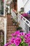 Stairway with flowers in the Mijas town, Spain.