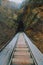 Stairway following to cave. Ancient mines in Ukraine