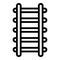 Stairway ladder icon, outline style