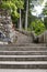 The stairway and lantern of Kurama-Dera temple. Kyoto Japan