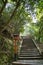 The stairway and lantern of Kurama-Dera temple. Kyoto Japan