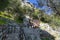 The stairway leading to the Karain Cave in Antalya.