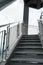 Stairway on the observation tower Uetliberg in Zurich, Switzerland, upward perspective.