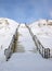 Stairway in snow