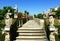 Stairway with statues of portuguese kings, Castelo Branco, Portugal