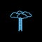 stairway to the clouds icon in neon style. One of Stairs collection icon can be used for UI, UX