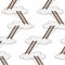 Stairway to clouds seamless pattern