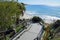 Stairway to Main Beach in Laguna Beach, California.