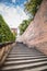 The Stairway to the Prague Castle in summer in Prague, Czech Republic