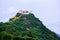 Stairway to the temple on the top of Khao Chong Krachok Hill called monkey hill in Prachuap Khiri Khan