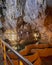 Stairway in underground semi submersed cave