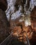 Stairway in underground semi submersed cave