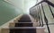 Stairway in vintage historic apartment house in Edinburgh in day