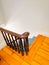 Stairwell with Dark Wooden Bannister in Old Farmhouse