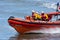 STAITHES, NORTH YORKSHIRE/UK - AUGUST 21 : RNLI lifeboat display