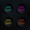 Stake holders dark badge color set icon. Simple thin line, outline vector of web icons for ui and ux, website or mobile
