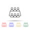 stake holders multi color style icon. Simple thin line, outline vector of web icons for ui and ux, website or mobile application