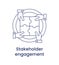 Stakeholder engagement icon, ESG Governance concept. Vector illustration isolated on a white background.
