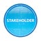 Stakeholder floral blue round button