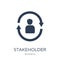 Stakeholder pensions icon. Trendy flat vector Stakeholder pensions icon on white background from business collection