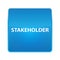 Stakeholder shiny blue square button