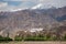 Stakna gompa temple buddhist monastery with a view of Himalaya mountains in Leh, Ladakh