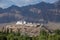 Stakna gompa temple buddhist monastery with a view of Himalaya mountains in Leh, Ladakh