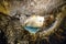 Stalactite illuminated caves in Spain on the island of Mallorca