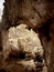 Stalactites and Stalagmite and other rock formations inside the Big Room in Carlsbad Cavern