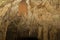 Stalactites and stalagmites in a cave Khao Kob, Trang Province T