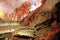 Stalactites and stalagmites inside Damlatas Cave Alanya, Turkey