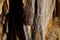 Stalactites and stalagmites inside natural limestone cave. Natural formations
