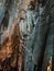 Stalactites and stalagmites in Valporquero`s cave Spain