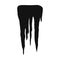 Stalactites vector silhouette black. natural cave formations