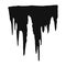 Stalactites vector silhouette black. natural formations