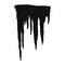 Stalactites vector silhouette black. natural formations isolated