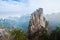 The stalagmite peak in sea of clouds