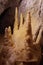 Stalagmites in cavern